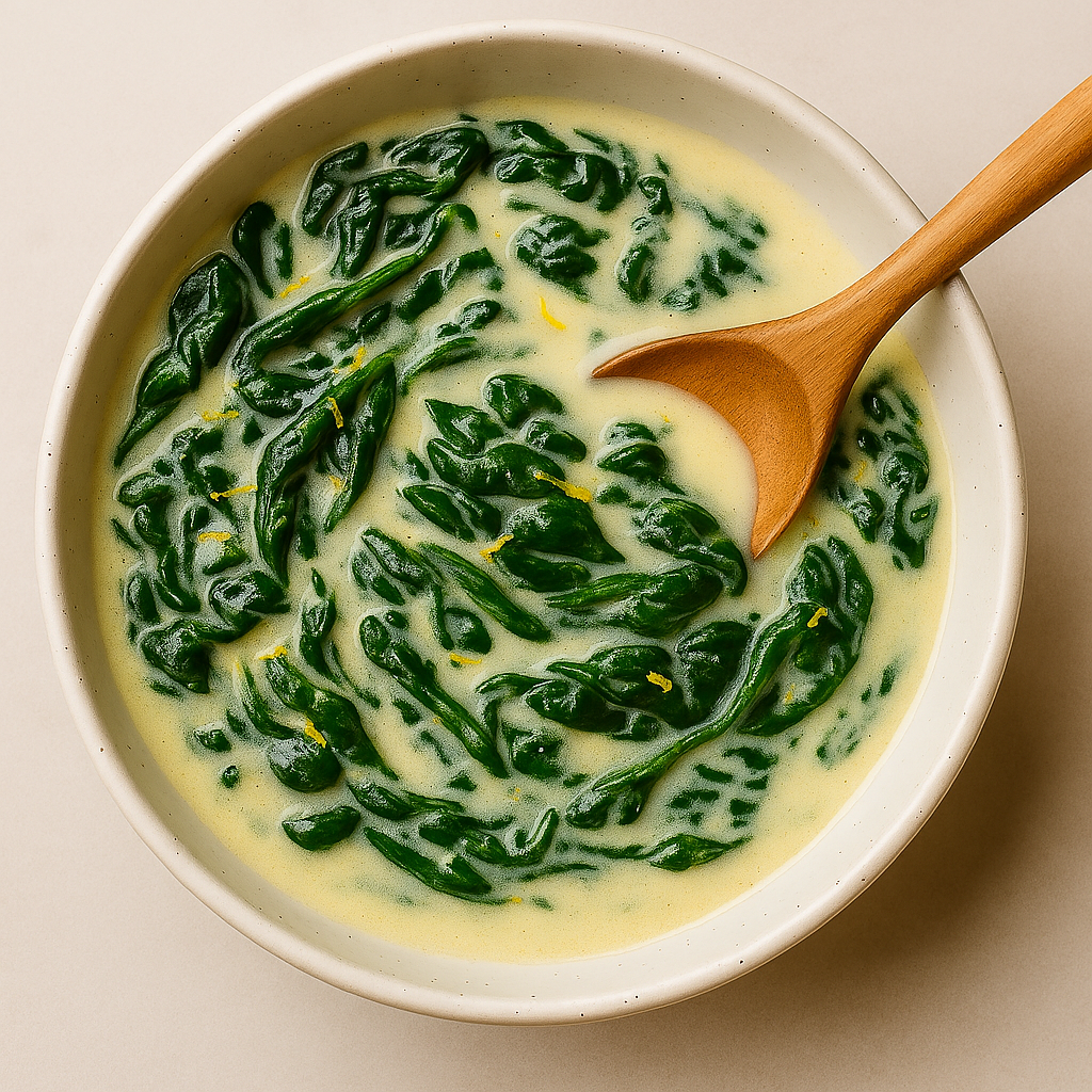 Garlic + Parmesan Creamed Spinach