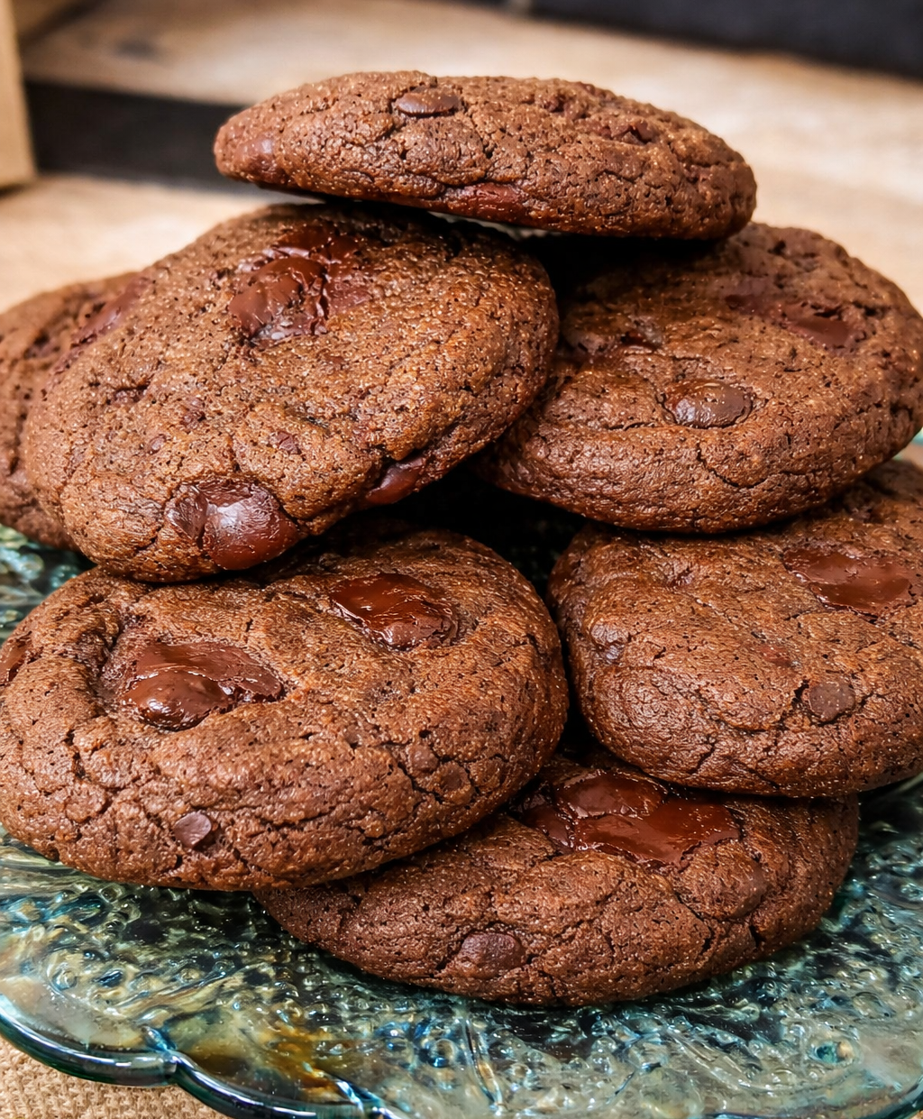 Double Chocolate + Irish Cream Cookies