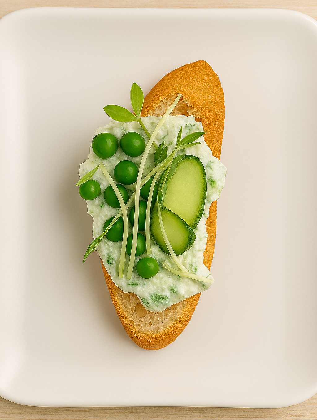 Sweet Pea + Ricotta Tartines