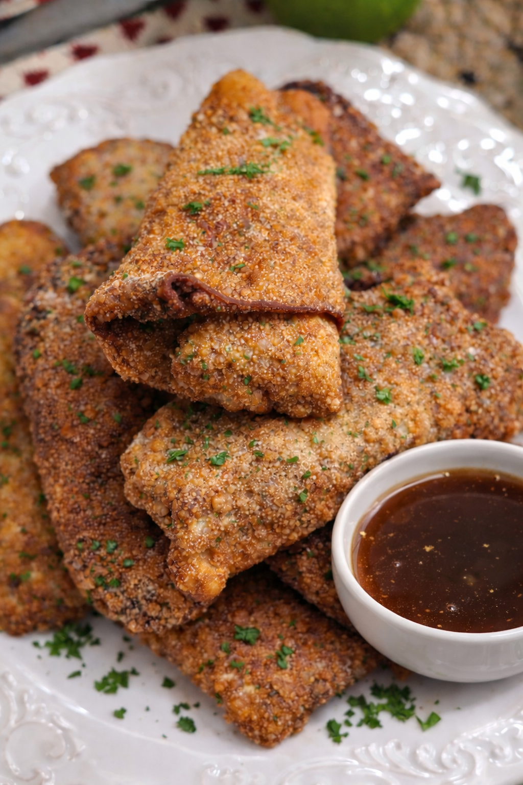 Tourtière Egg Rolls