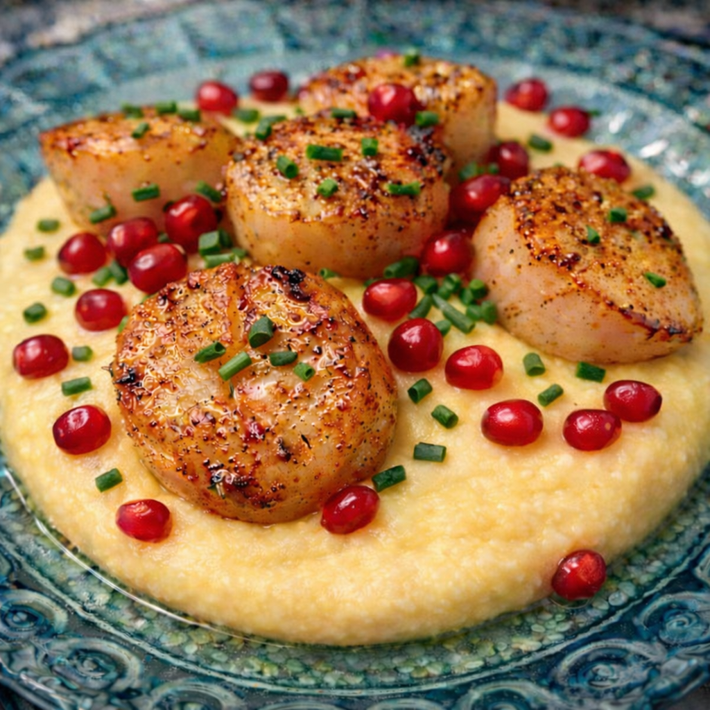 Seared Scallops with Parsnip Puree